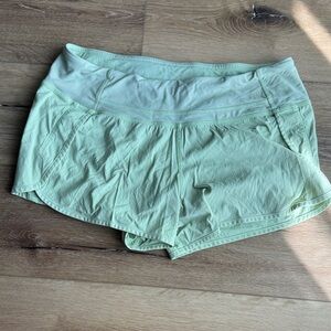 Lululemon running shorts 4” inseam Light Green